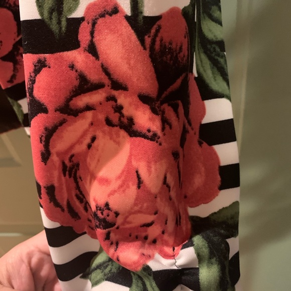 Ashley Stewart Striped and Rose Blazer - Picture 3 of 5